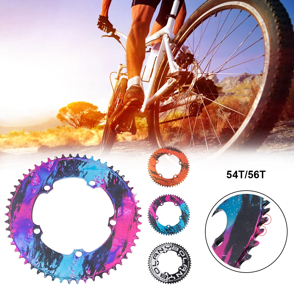 Bicycle Crank 130BCD Round Shape Narrow Wide 54T 56T MTB Chainring Chainwheel Ultralight Folding Bike Circle Crankset | Спорт и