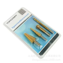 Стиль Titanize дрель 4 шт. в наборе треугольная ручка шаг сверление, снятие фаски зонтик бурения распиловка и бурение высокого Sp