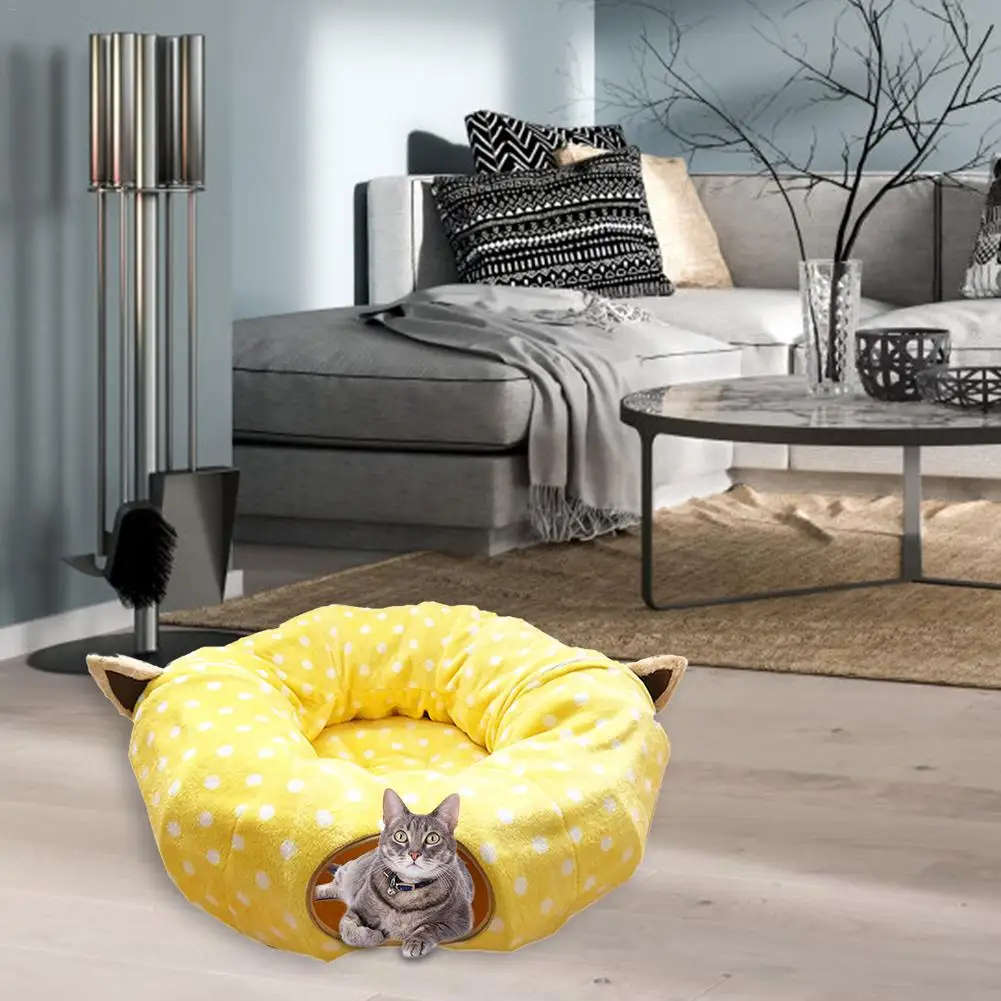 Забавный туннель для кошек игрушки туннель Rolling Nest Tubes складной Crinkle игрушки для котят щенка Ferrets кролик играть собака туннель