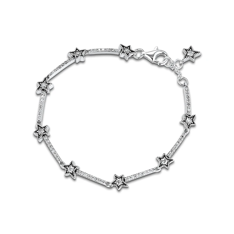 Рождественские небесные браслеты со звездами для изготовления ювелирных изделий из стерлингового серебра ювелирные изделия для женщин DIY модные браслеты