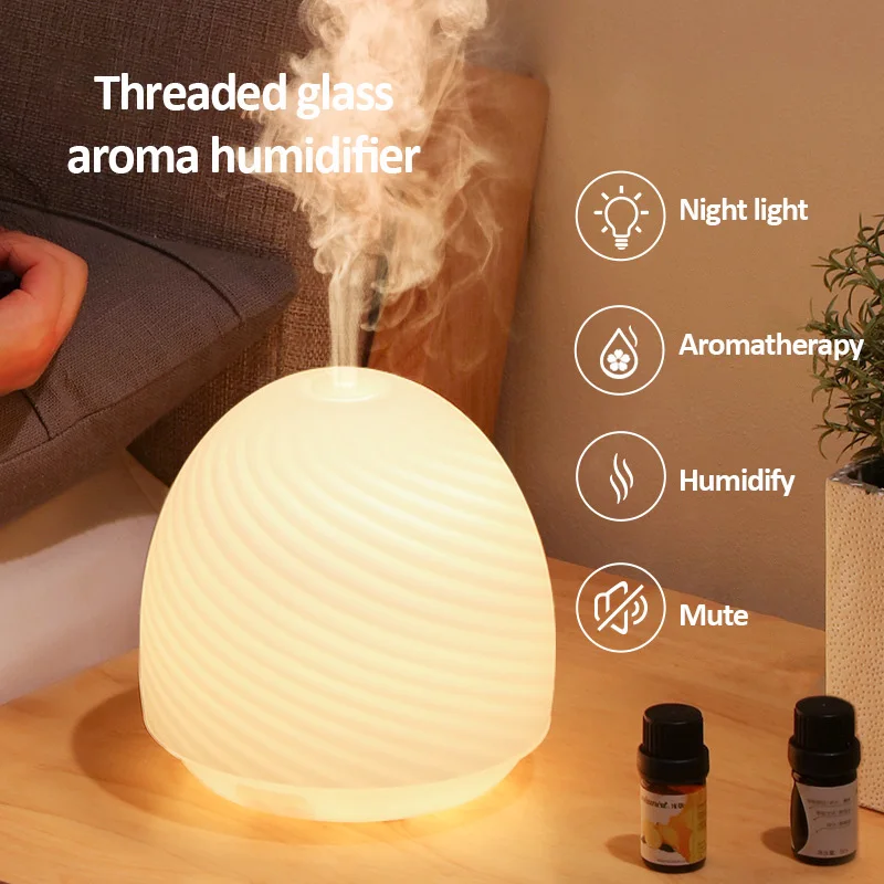 

200ML Ultrasonic Aroma Diffuser Portable Mini Air Humidifier Essential Oil Diffuser Night Light Home Office Silent Air Purifier