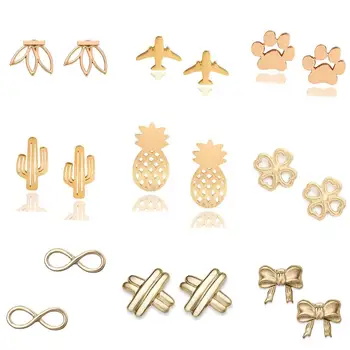 

New Arrival Earring Studs For Women Girls Jewelry Colorful Zircon Stud Earring Wedding Birthday Gift