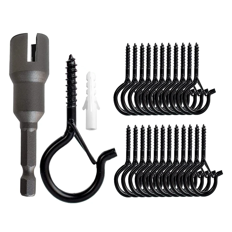 25Pcs Q Hanger Outdoor Light Hooks Christmas Lights Hanger With Safety