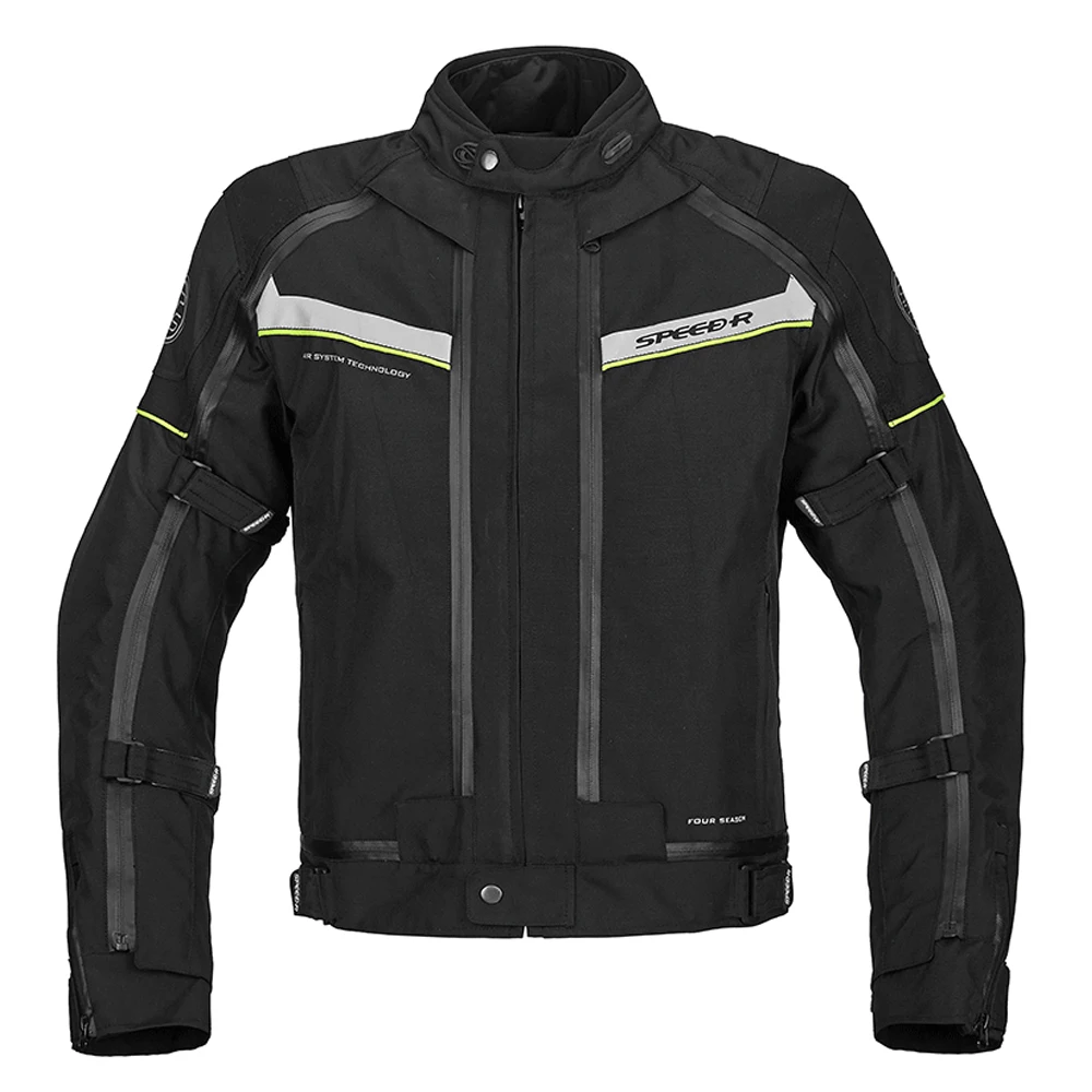 ASJ20 Black Yellow SPRS мотоциклетная куртка ветрозащитная Водонепроницаемая мотоциклетная куртка Защитное снаряжение мужская куртка для мотокросса для гонок по бездорожью мотоциклетная одежда - Цвет: ASJ20 Black Yellow
