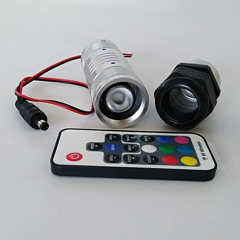 DC12V 6 Вт RGB светодиодный волоконно-оптический DIY потолочный мерцающий светильник звезда RGB двигатель машина мини светодиодный проектор+ RF 17key RF пульт дистанционного управления