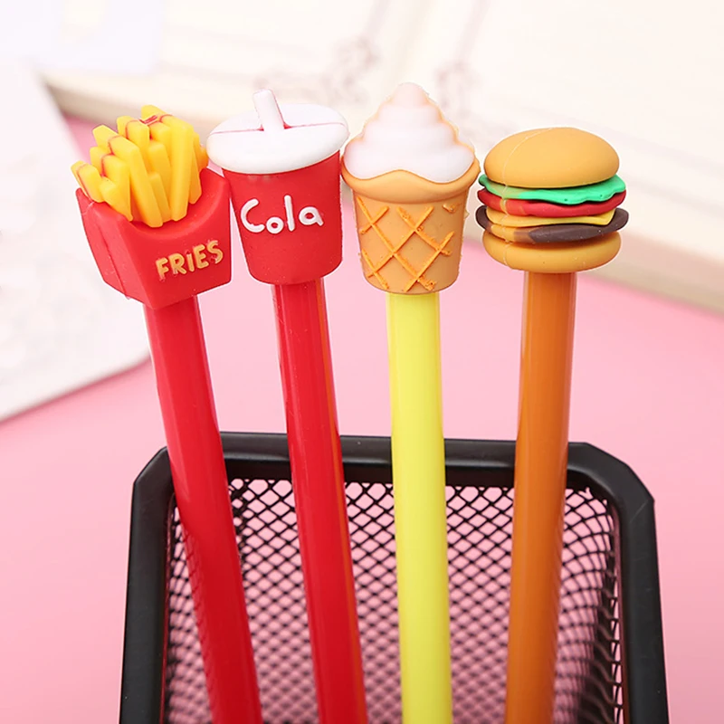 36Pcs Korean Food Cute Pens Funny Stationery Pen Kawaii Ballpoint Back to School Office Supply Accessory Goods Kawai Stationary