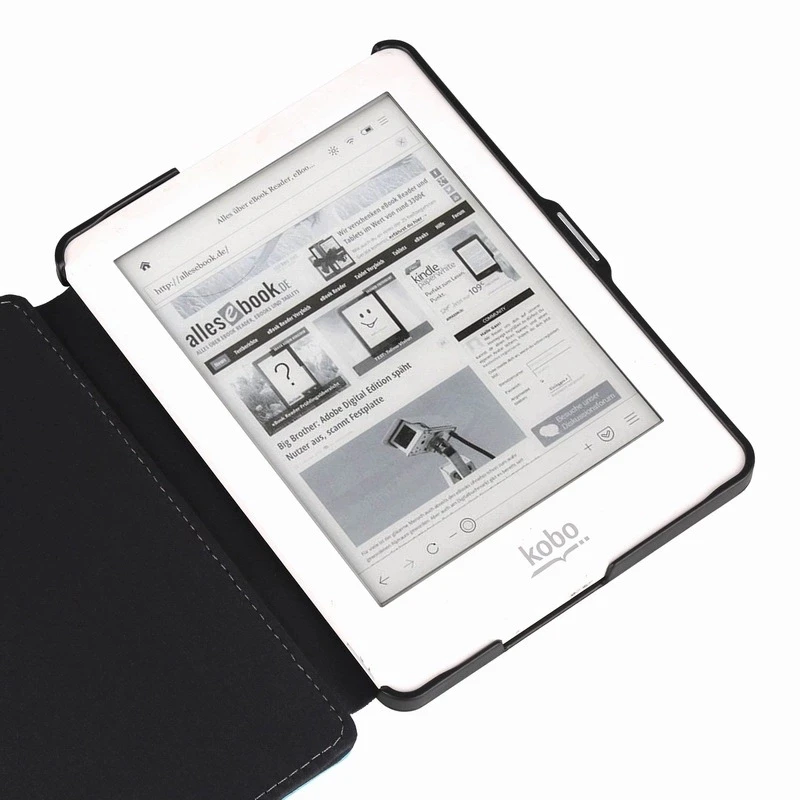 Smart Case For Kobo Glo HD Protector Shell Skin PU Leather Cover For Kobo Touch 2 eReader 6" E-Book Reader auto sleep/wake