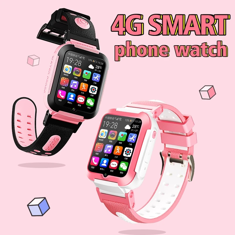  children 4G smart phone watch GPS positioning waterproof whatsapp facebook support memory card trac