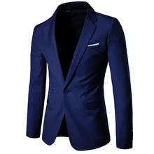 Мужские свадебные куртки костюм мужской блейзер Slim Fit одна