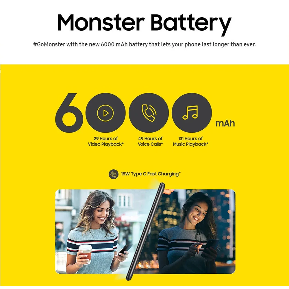 Смартфон samsung Galaxy M30S, 6 ГБ, 128 ГБ, 6000 мАч, 6,4 дюйма, 48мп, тройная камера Exynos 9611, четыре ядра, 4G LTE, мобильный телефон