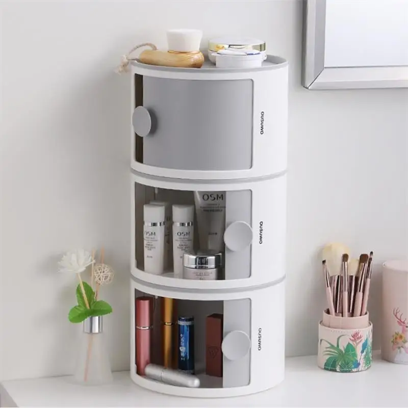 Makeup Organizer For Cosmetic Plastic Multi Functional Bathroom Tissue Box Office Household Punch Free Waterproof Storage Box