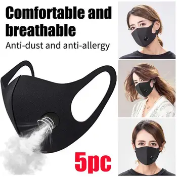 

5pc Anti Smoke Dust Air Purifying PM2.5 Face Mask Mouth Disposable Mask Anti Dust Fog Protection Carbon Filter Multi Layer 5