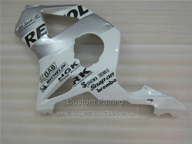Высокое качество мотоцикл обтекатель комплект для Honda cbr 954rr 2003 2002 белый серебряный Обтекатели набор CBR954RR 02 03 GS27