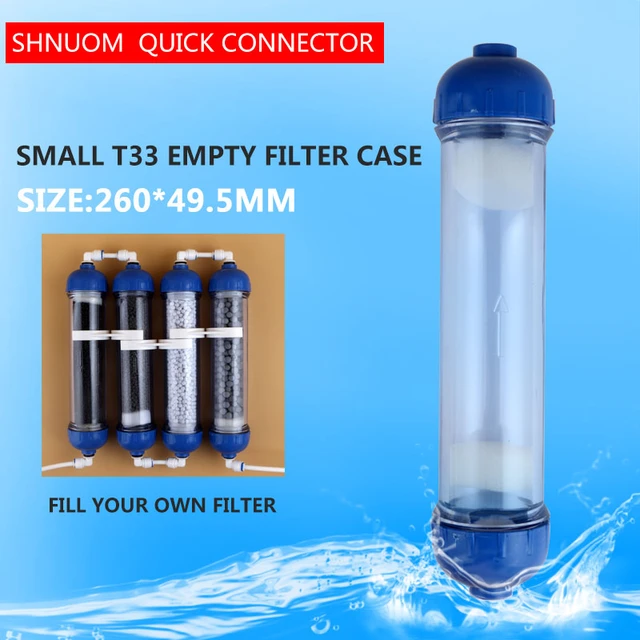 Filtro acqua T33 alloggiamento cartuccia fai da te trasparente T33 raccordi  per bottiglie filtro depuratore d'acqua per sistema ad osmosi inversa -  AliExpress