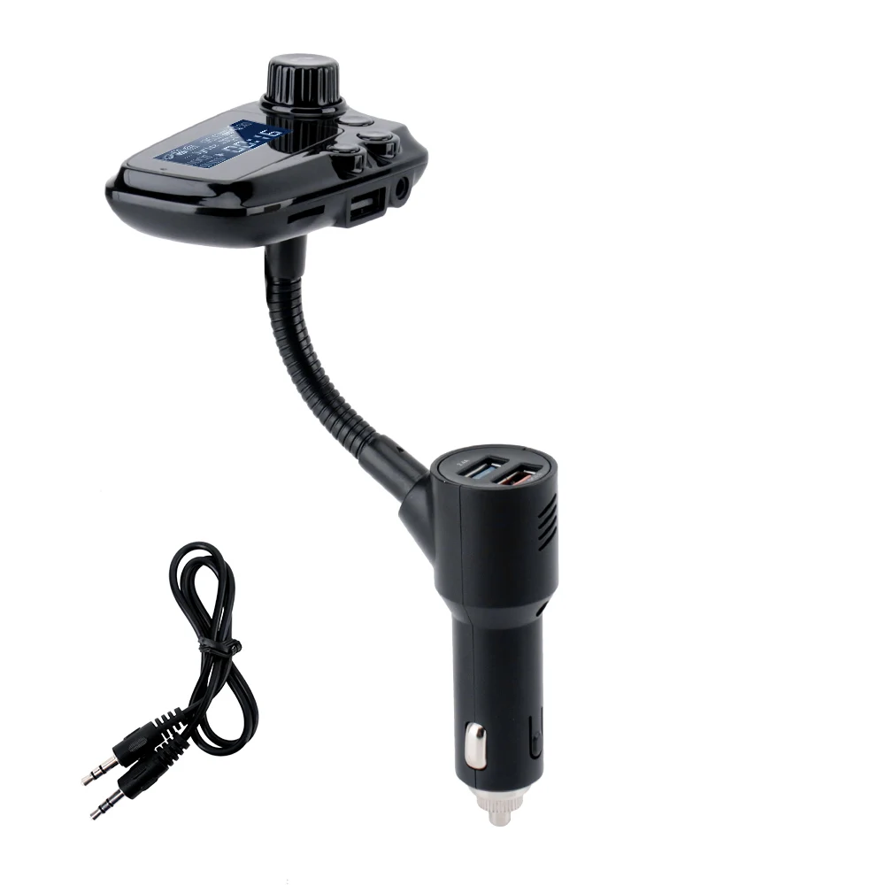 BORUiT 1,8 дюймов Автомобильный Mp3 U диск/TF карта музыкальный плеер Bluetooth ресивер FM-передатчик QC3.0 адаптер для быстрого автомобильного Зарядное устройство Hands-Free