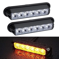 2pcs 4LED 6LED Warning Flashing Light Bar Car Strobe Lights Hazard Beacon Emergency flash lamp Universal 12V 24V Vehicle Truck