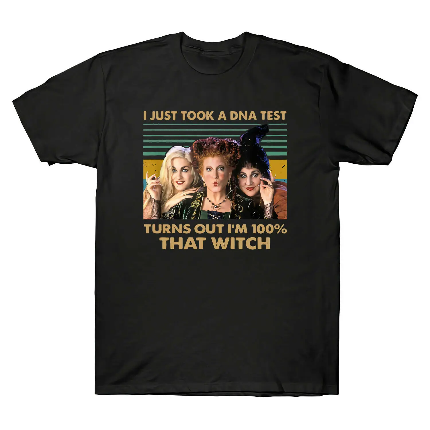 

Hocus Pocus I Just Took A DNA Test Turns Out 100% That Witch Retro Men's T-Shirt Sleeve Shirts Fashion top tee