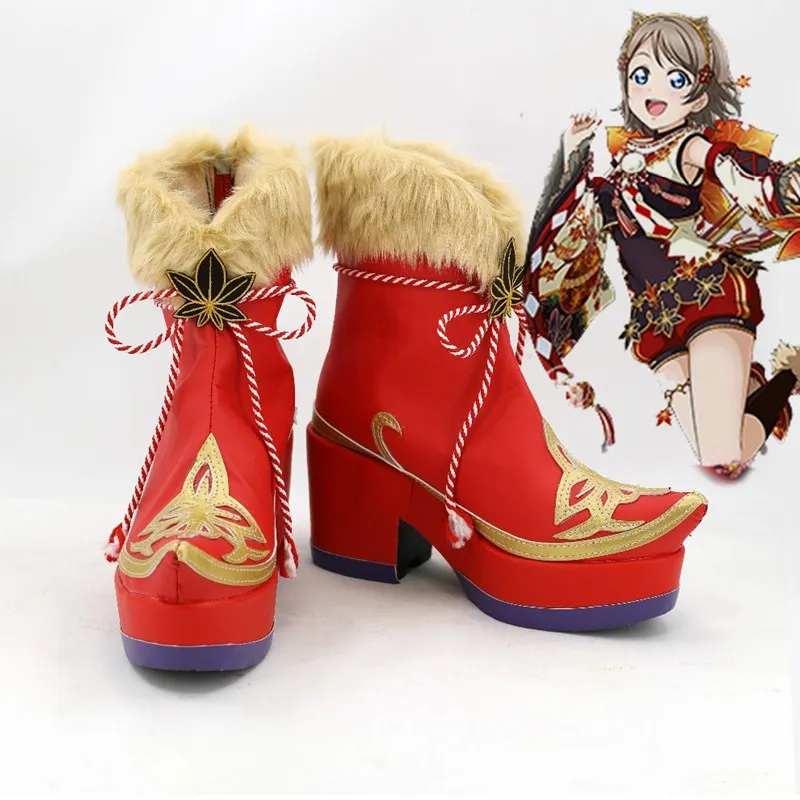 Love Live! Сапоги Sunshine Aqours Takami Chika Sakurauchi Riko костюмы для косплея реквизит вечевечерние