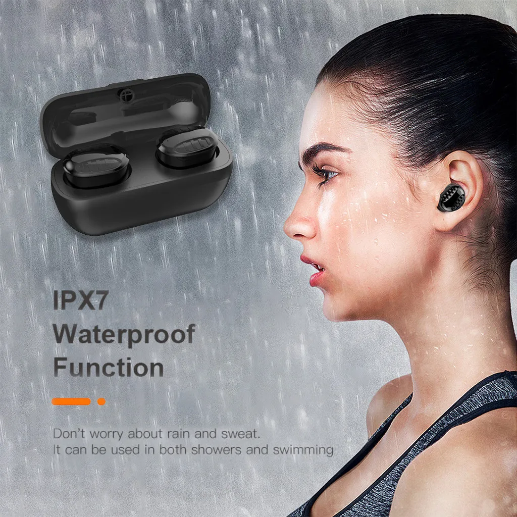 Мини Bluetooth 5,0 TWS, спортивные водонепроницаемые наушники IPX7, беспроводные наушники для iphone, HUAWEI, xiaomi, для телефона