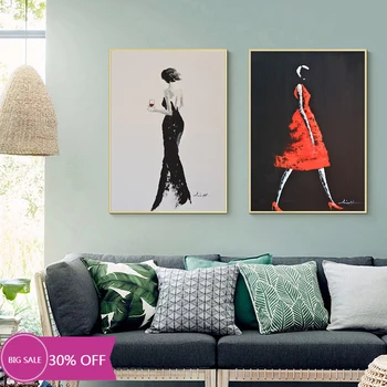Preise Weihnachten Dekoration Leinwand Malerei Poster Mode Mädchen Salon Dekoration Wand Kunst Bild Cuadros Decorativos Wohnkultur