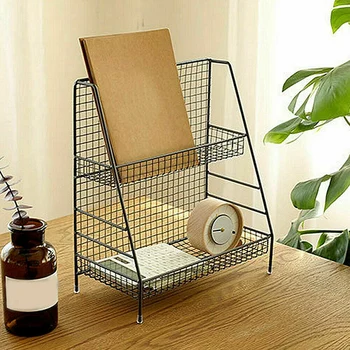 

Multifunctional Iron Storage Rack Double-layer Spice Rack Sundries Storage Organizer for Kitchen Bathroom Office BV789