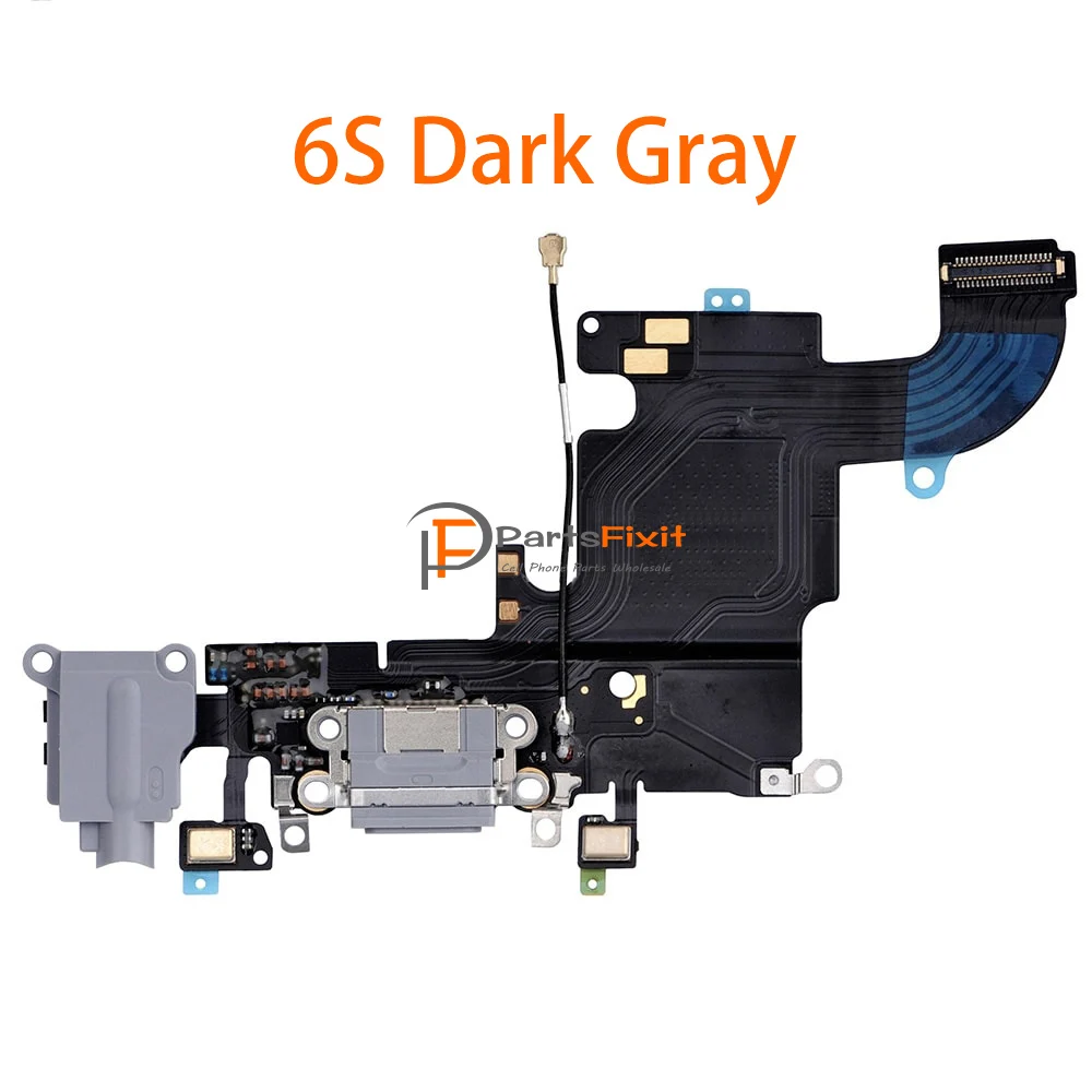 charging port flex for iPhone 6s dark grey 01
