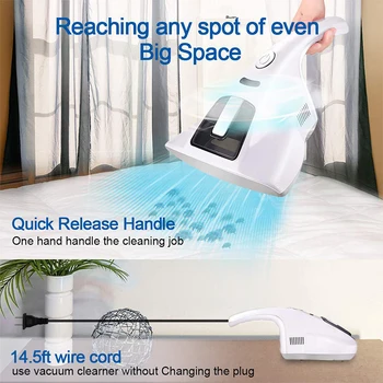 

UV Vacuum Cleaner 14.7-Feet Long 500mL Killing Pests Environmental Protection Ultraviolet Light Bedroom UV Cleaner Dust Cleaner