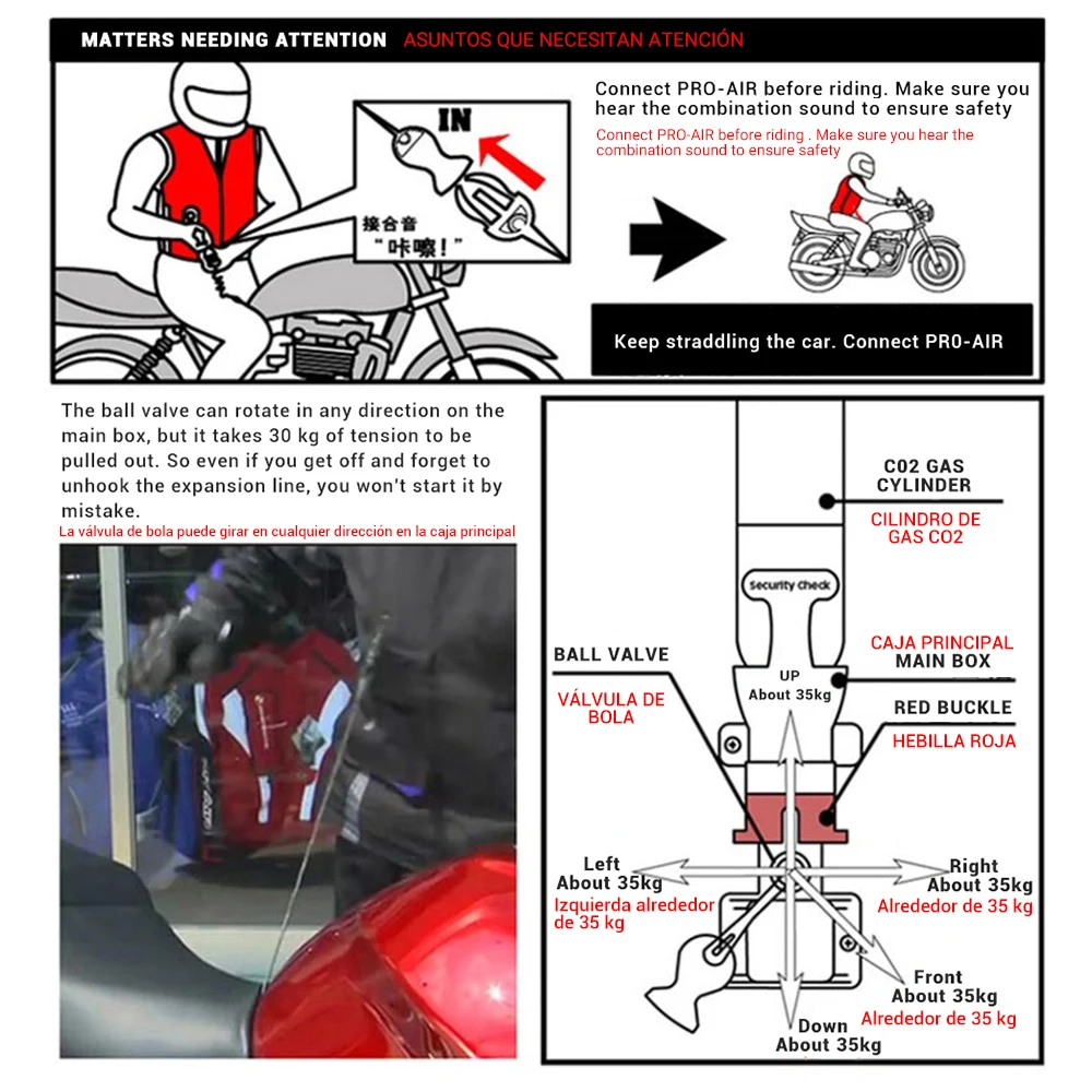 New Motorcycle Jacket Motorcycle Air Bag Vest Moto Air-bag Vest Motocross Racing Riding Airbag System Airbag CE Protector
