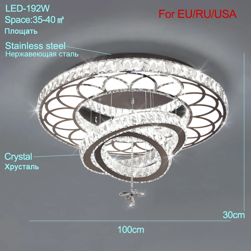 Сhrome lustres bedroom Modern crystal ceiling lighting dining room luxury ceiling lamps living room ceiling light led fixtures spot light lamp LED Spotlights