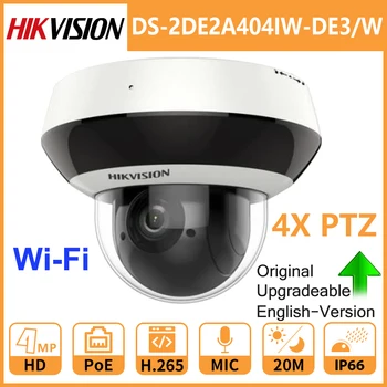

Hikvision Original WiFi PTZ IP Camera DS-2DE2A404IW-DE3/W 2.8-12mm Mic IR20m 4X Zoom PoE IP66 IK10 H.265 CCTV Video Surveillance