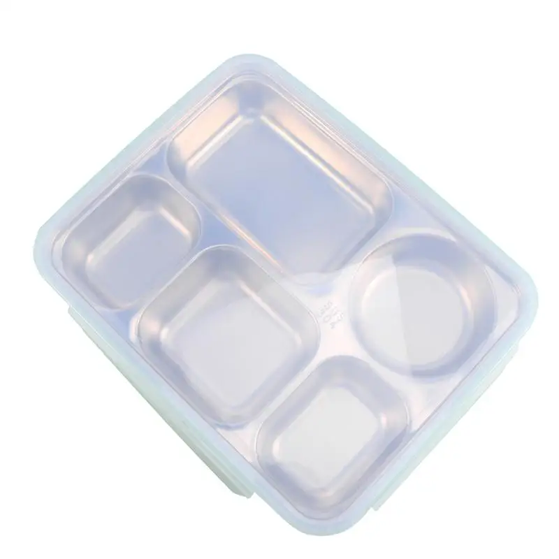 Stainless Steel Lunch Box Thermal Lunch Box Premium Lunch Box Safe Stainless Steel Lunch Box(Green 5 Case