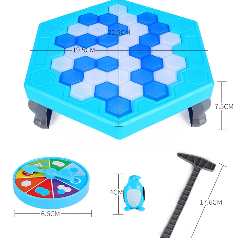  Icebreaking Rescue Mini Penguin Trap Board Beating Ice Cube Party Table Game Thickening Parent-Chil