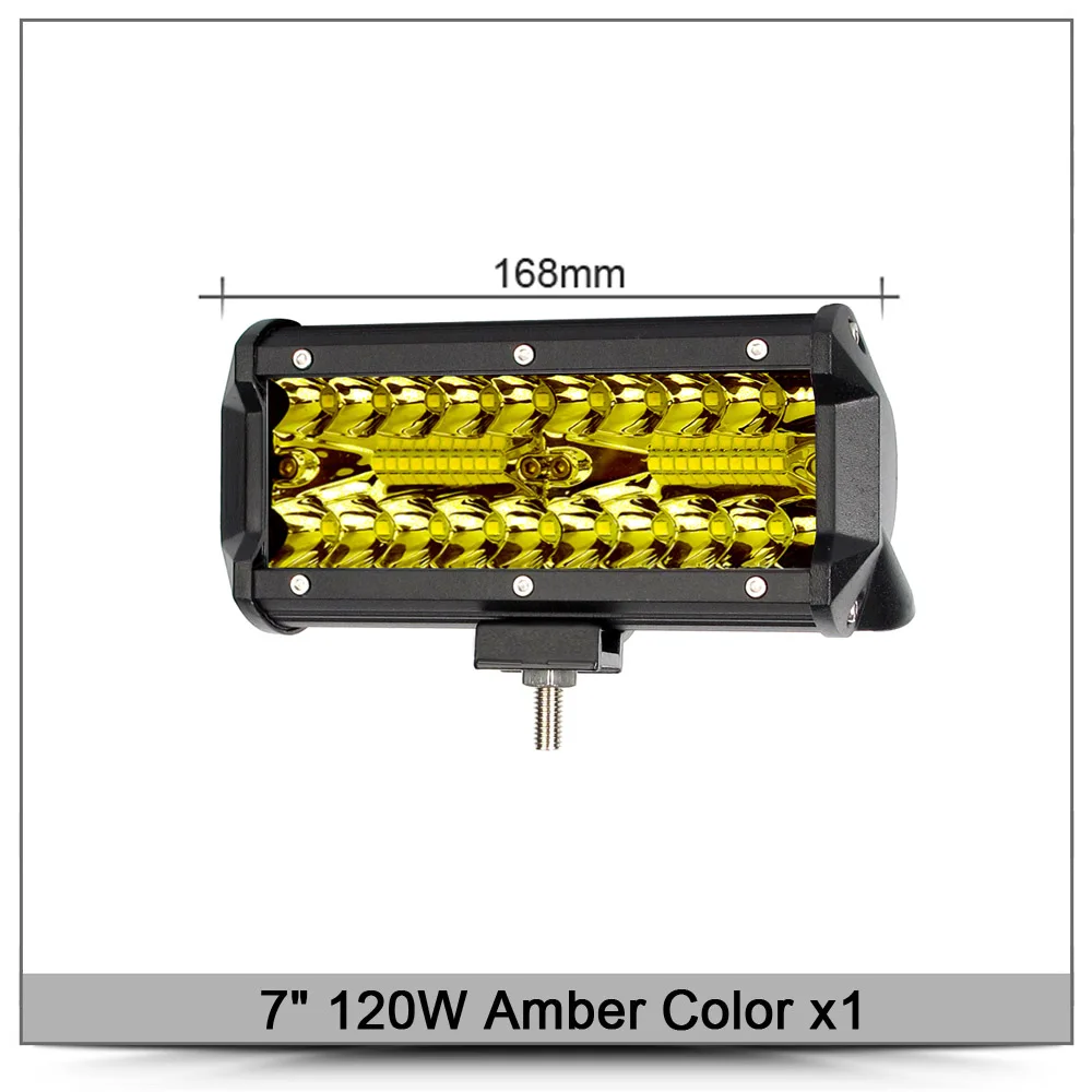XuanBa 1" дюймов 72 Вт Светодиодные Бар Для ATV 4x4 Внедорожные 18 Вт Работы грузовики 4WD ходовые огни для авто 12 В Focos Off-road Мотоцикл 36 Вт Барра свет - Цвет: 7 Inch 120W Combo x1