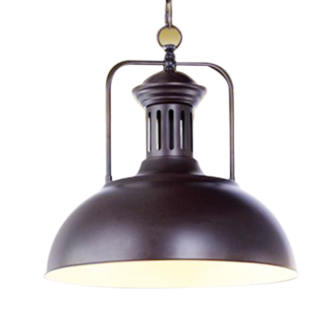 33 см уникальный ретро ресторан подвесной светильник искусство черный|Подвесные