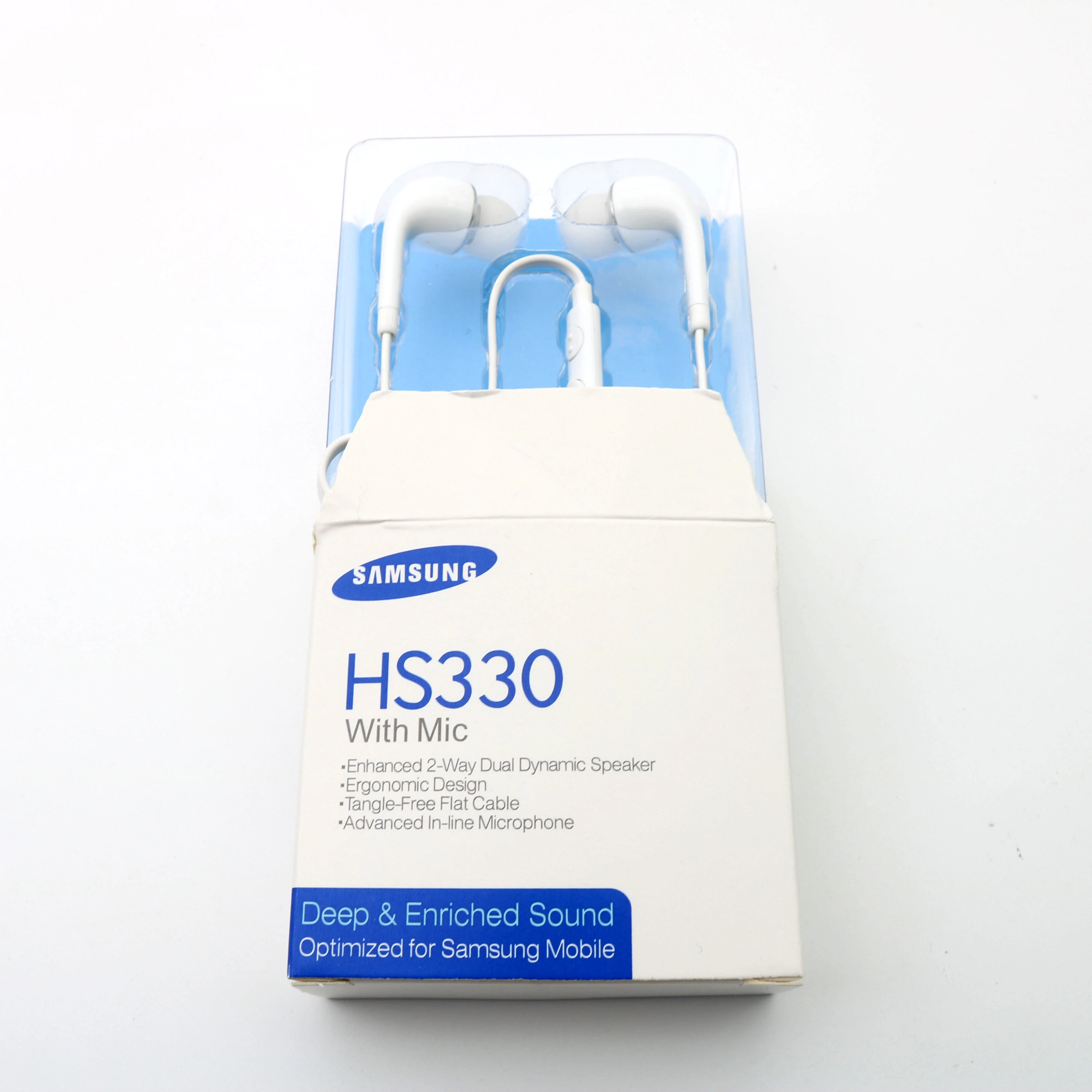 Оригинальные наушники samsung HS330, наушники со встроенным микрофоном, 3,5 мм, наушники-вкладыши, проводные наушники для смартфонов - Цвет: With Packing