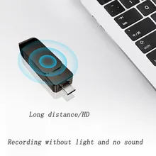 Многофункциональный портативный u-диск диктофон интеллектуальное шумоподавление HD mini type-C Порт OTG рекордер 8G/16G/32G память