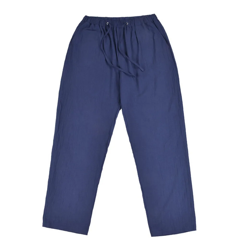 Men's Pants Splicing Printed Overalls Casual Pocket Sport Work Casual Trouser L0814