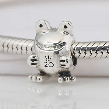 

Authentic S925 Silver DIY Jewelry Frog Charm Bead fit Lady Bracelets
