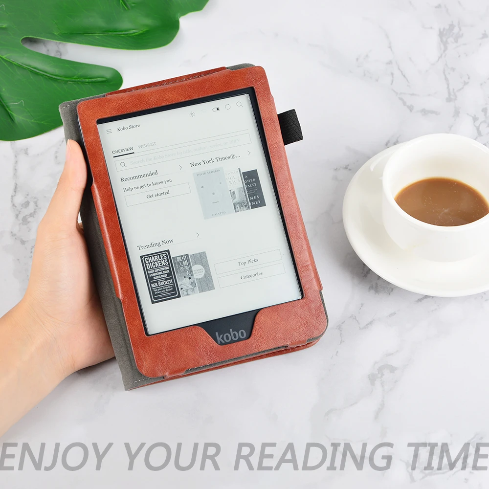 Чехол для Kobo Clara HD 6 дюймов с держателем для рук электронная книга из искусственной кожи умный чехол защитный чехол+ Защитная пленка+ стилус