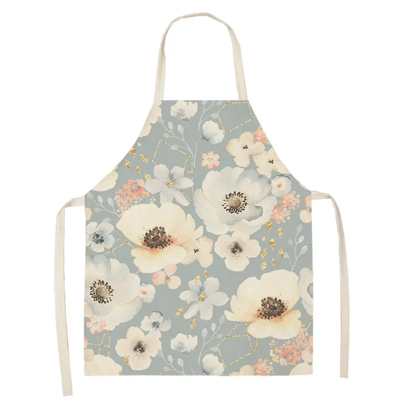 

Birds Kitchen Aprons Flowers Birds Printed Sleeveless Cotton Linen Aprons for Men Women Home Cleaning Tools 66x47cm 47x38cm