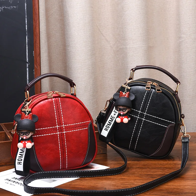 

Bag Women's 2018 New Style Korean-style Fashion Cool Hong Kong Style Retro One-Shoulder Handbag Versatile Autumn And Winter Shou