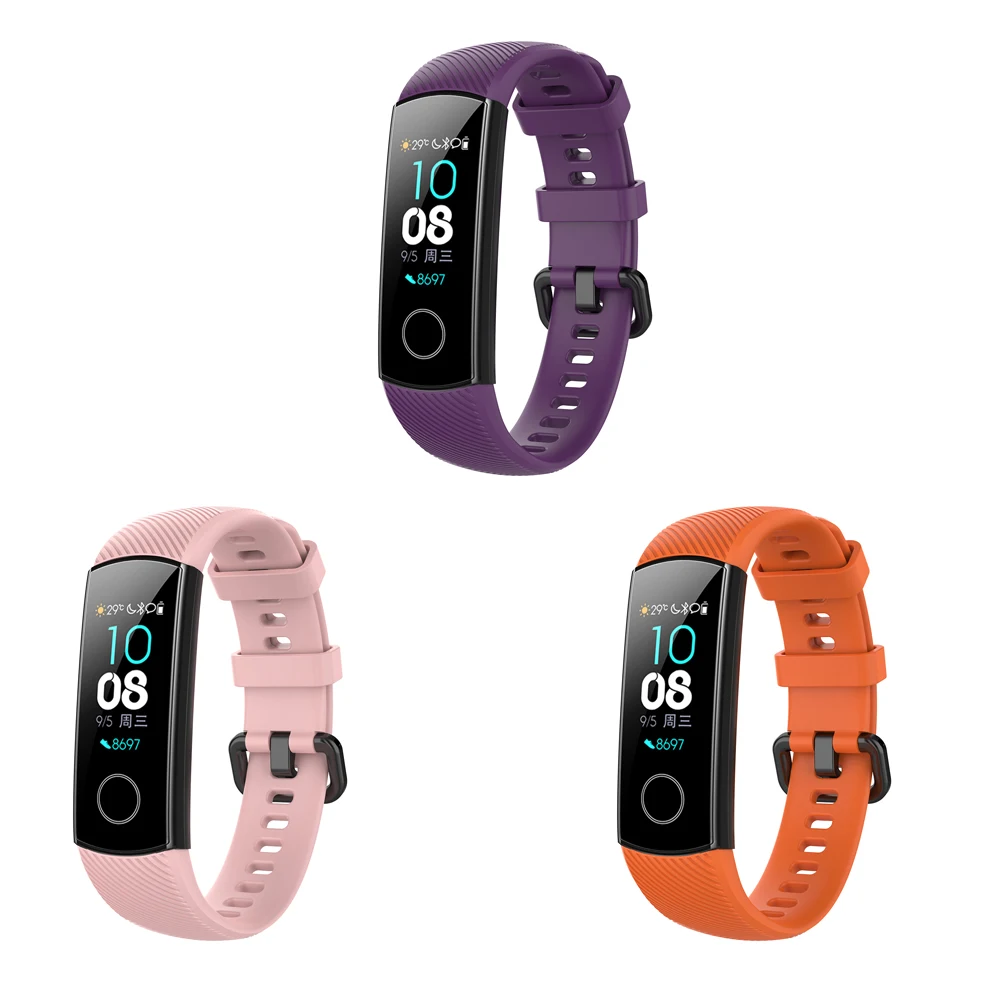 Ktab силиконовый браслет для huawei honor band 4 Стандартный ремешок, умный Браслет спортивный браслет группа honor Band 5 Correa