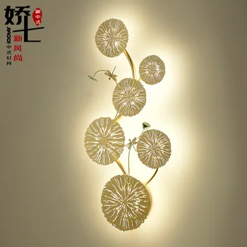 

New Chinese Style Wall Lamp Chinese-style Bedroom Bedside Lamp LED Modern Background of Television in the Drawing Room Wall Mode
