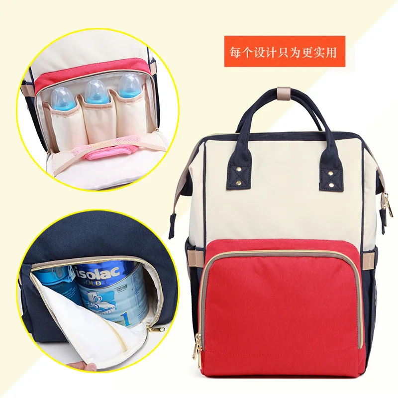 

Manufacturers Direct Selling Mommy Multi-functional Large-Volume Backpack-Style Fashion Mom Backpack Diaper Bag Nursing Waterpro
