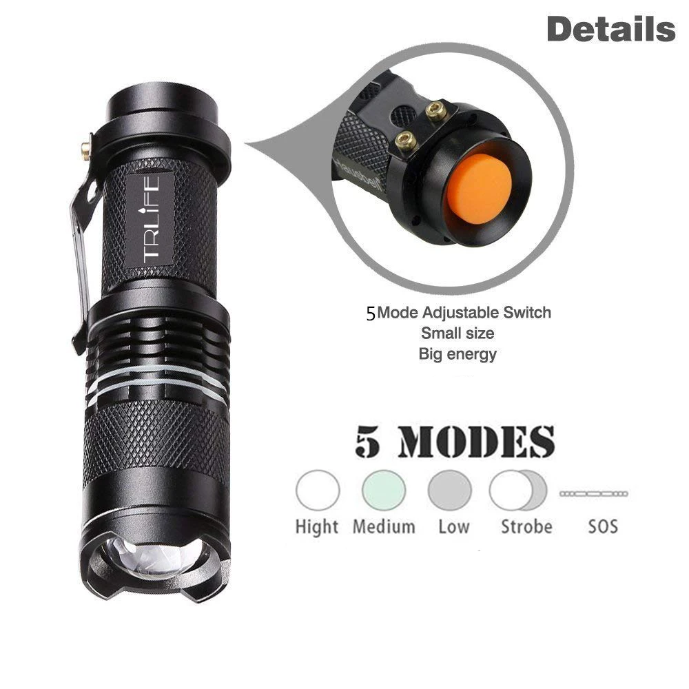 Светодиодный фонарик Penlight L2 T6 светодиодный фонарь 8000лм Zoom 5 режимов водонепроницаемый тактический фонарь использование батареи 18650