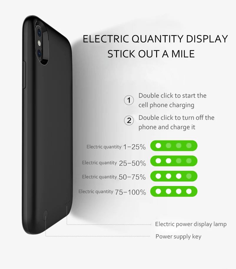 3800 мАч батарея зарядное устройство чехол для iPhone X xs power Bank зарядный Чехол Ультра тонкая резервная копия зарядного банка зарядное устройство чехол