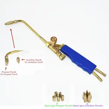 

Mini Gas Brazing Torch H01-2 Oxygen Propane Gas Natural Coal Gas LPG for Weld Braze Solder Steel Copper Aluminum Silver
