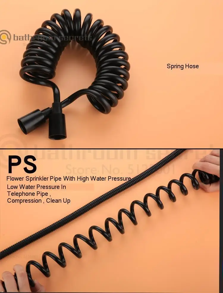 Stainless Steel Pressurized Spray Gun Set Toilet Small Shower Toilet Flushing Double Outlet Small Shower Shower Cleaner