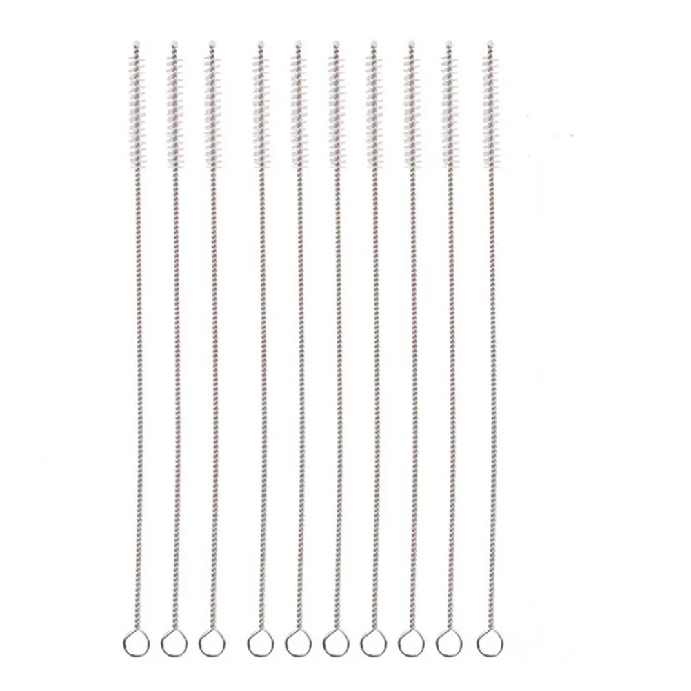 

10Pcs/Set Stainless Fish Tank Straw Bottle Cleaning Brush Soft Hair Suction Glass Tube Cleaner Brushes Tools