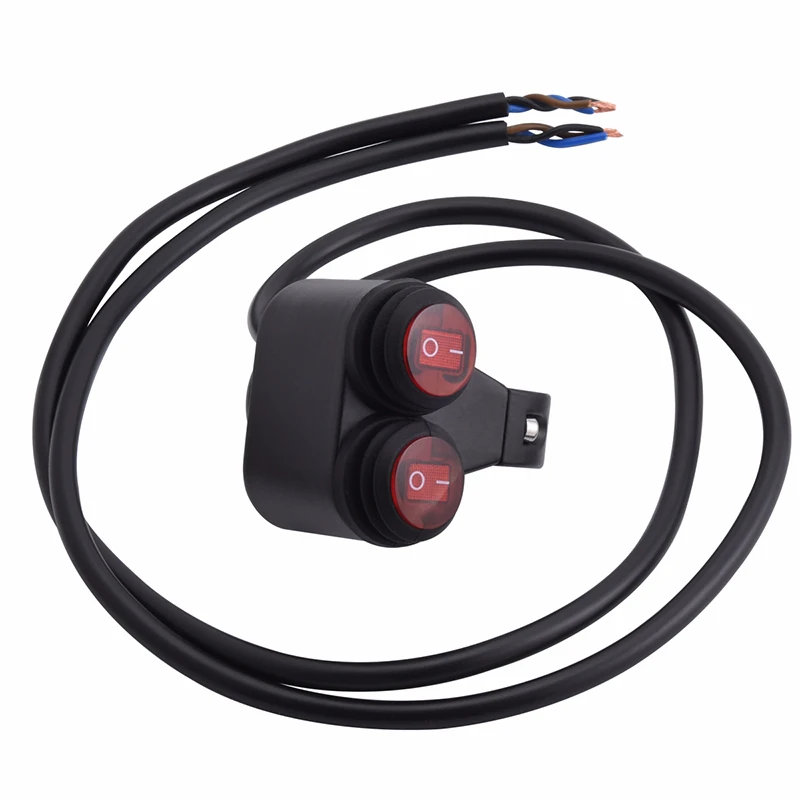 SPEEDWOW 2 Button Motorcycle Switch Handlebar Mount Headlight Turn Signal Fog Lights ON OFF Button Switch Motorcycle Accessories